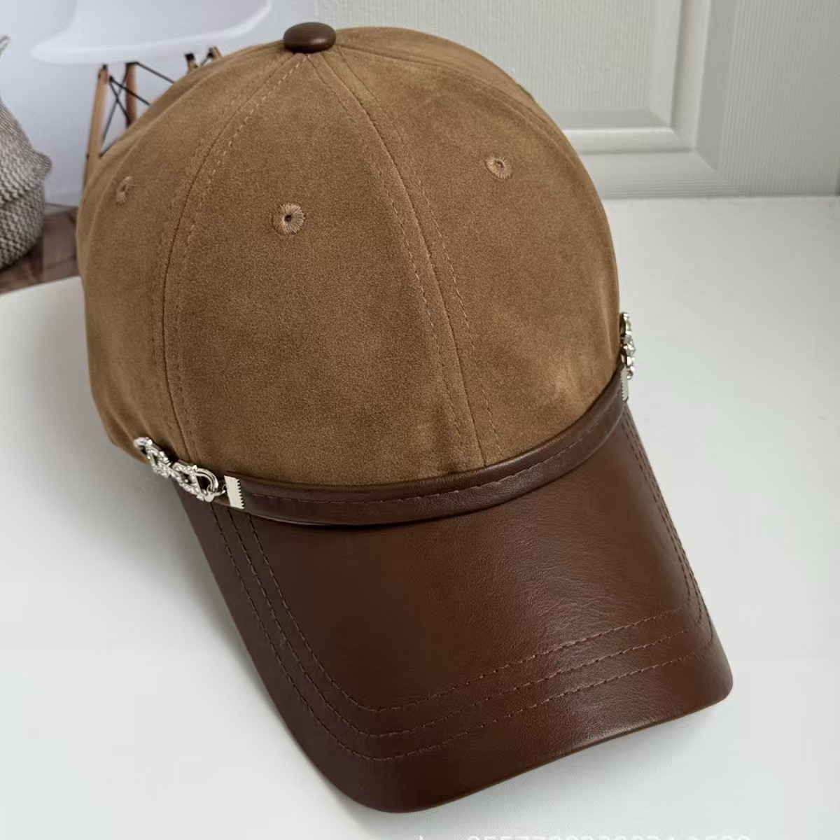 Baseball Cap - Tan Suede