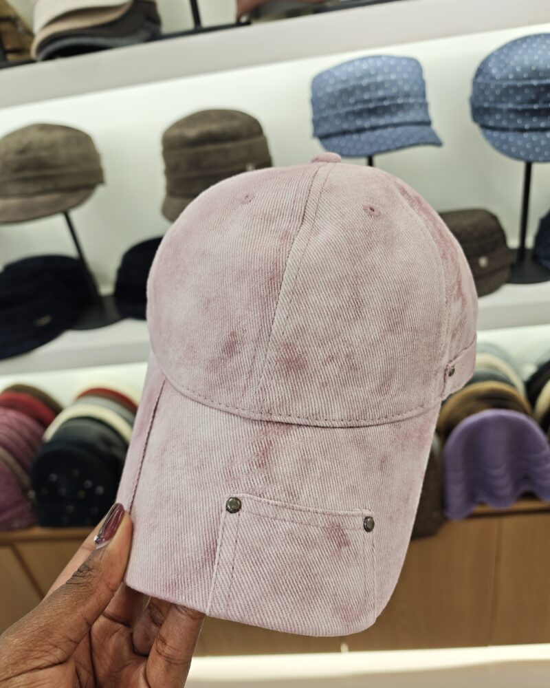 Pinkish Denim Pocket Design Baseball Cap