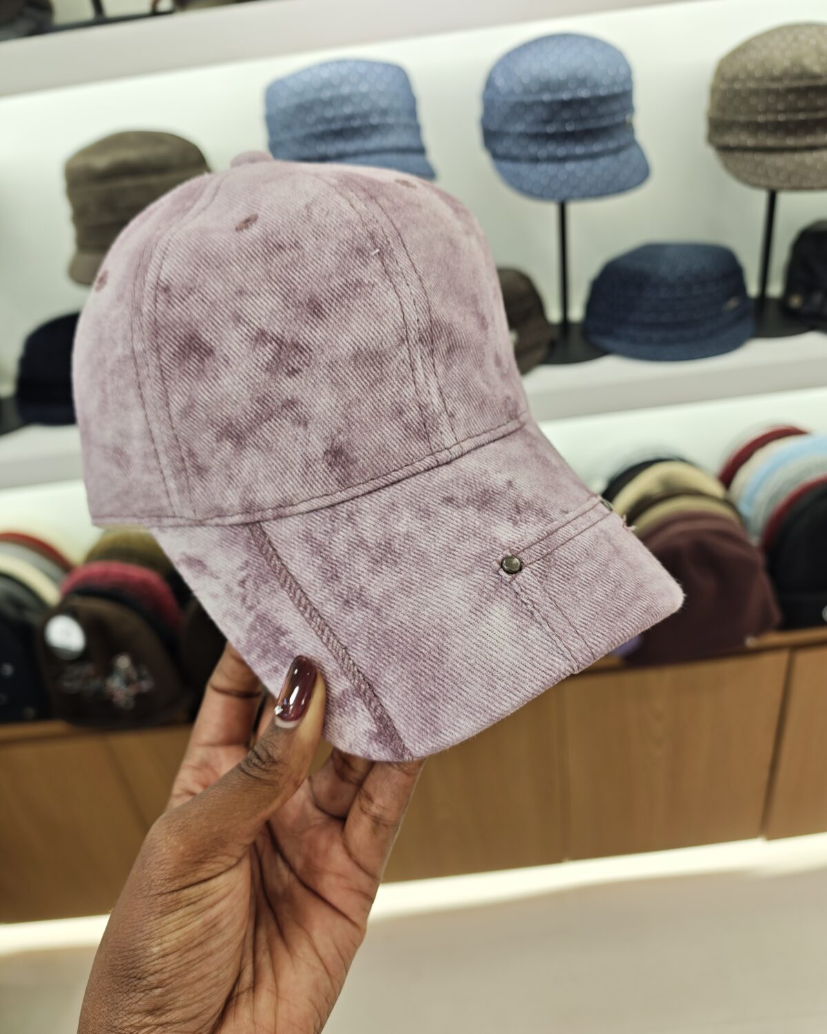 Purplish Denim Pocket Design Baseball Cap